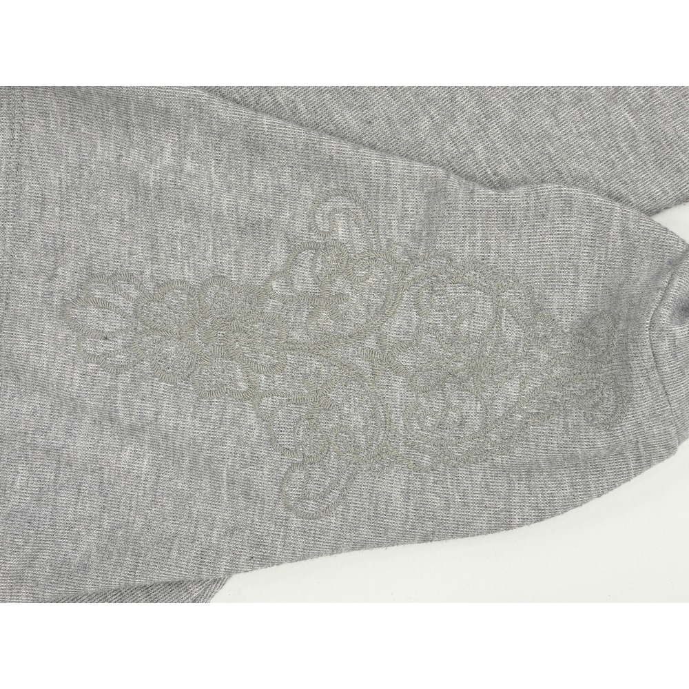 Alya Francescas Knit Bell Sleeve Embroidered Tunic Dress Medium Gray Mini Dress - Picture 12 of 12